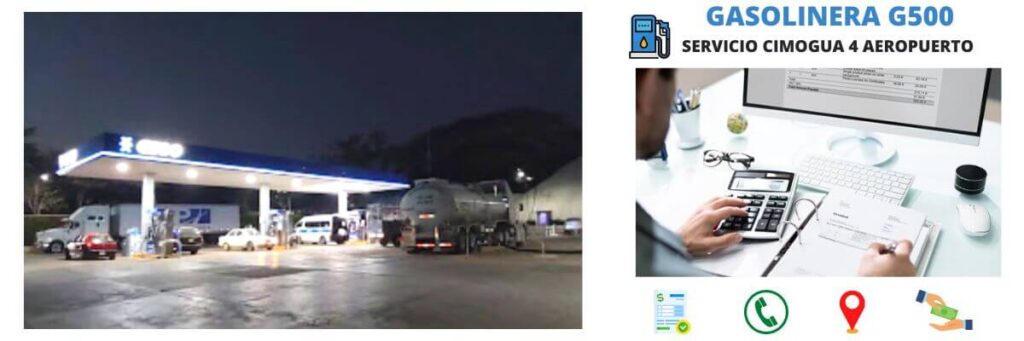 facturación gasolinera Servicio Cimogua 4 Aeropuerto