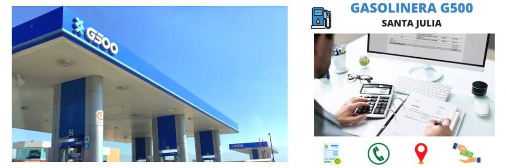 Servicio Gasolinero Santa Julia - Gasolinera G500 1 facturación gasolinera Servicio Gasolinero Santa Julia